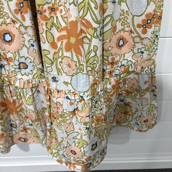 Cleobella | Midi Dress Zoe Floral Sleeveless Smocked Scoop Neck - Size Medium - Picture 4 of 11